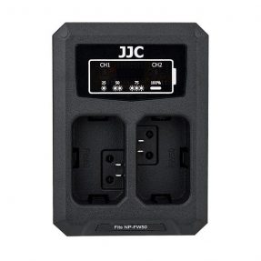 JJC DCH-NPFW50 USB Dual Battery Charger (voor Sony NP-FW50 accu)